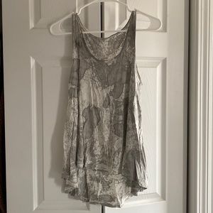 Womens tank top with watercolor pattern